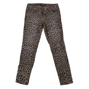 XXI Premium Denim Brown Leopard Print Jeans Size 27 (30 x 28 - rise is 8.5")